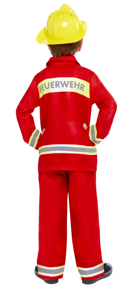 Feuerwehr Kostüm für Kinder in Rot –
